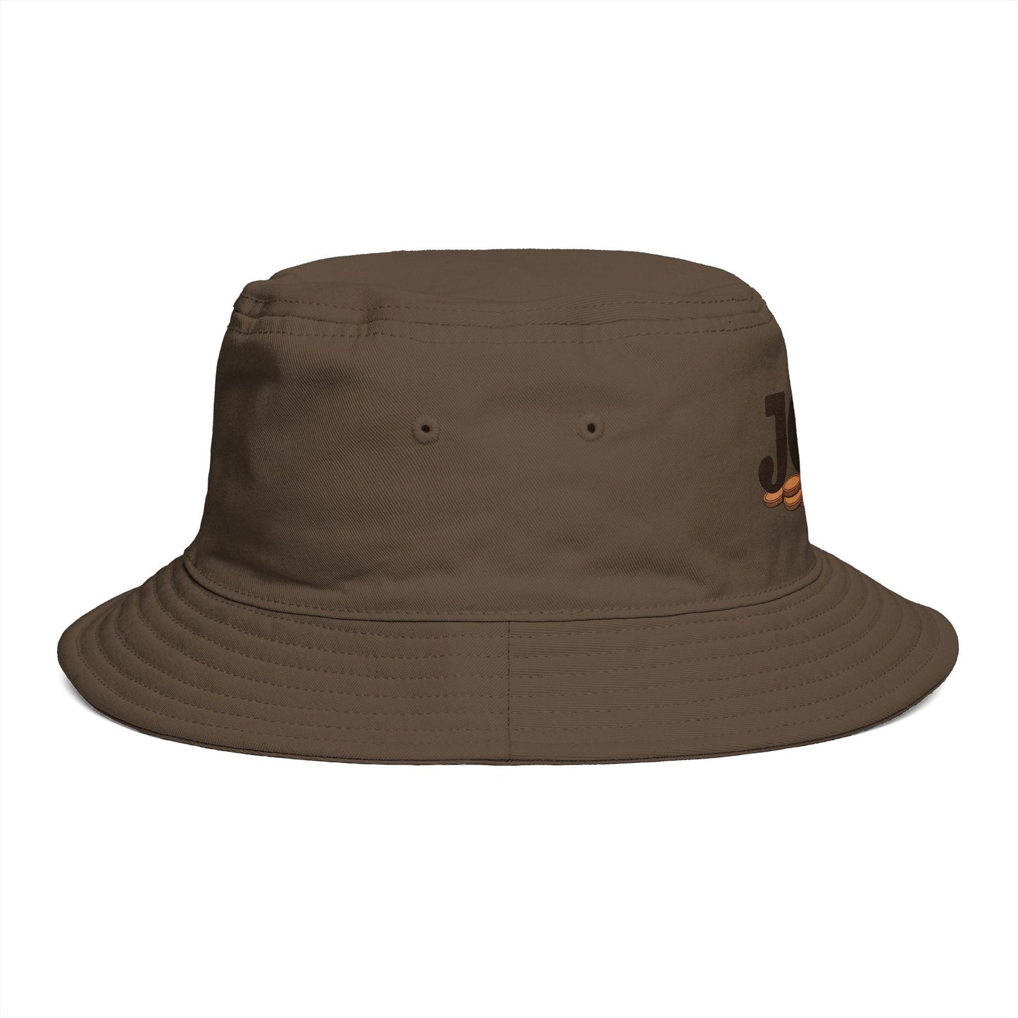 Bucket Hat — 'Jew' Logo with Bagels Embroidery | Retro Jewish Food Pride Cap