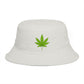 Cannabis Leaf Bucket Hat — Brown Marijuana Graphic Sun Hat Hats Printify One size Ecru