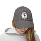 Distressed Surf Cap — "Filthy Flamingo Surf Gang" Embroidered Patch Hat