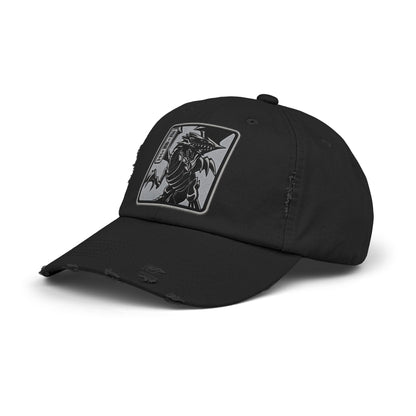 Unisex Distressed Cap Hats Printify Black One size