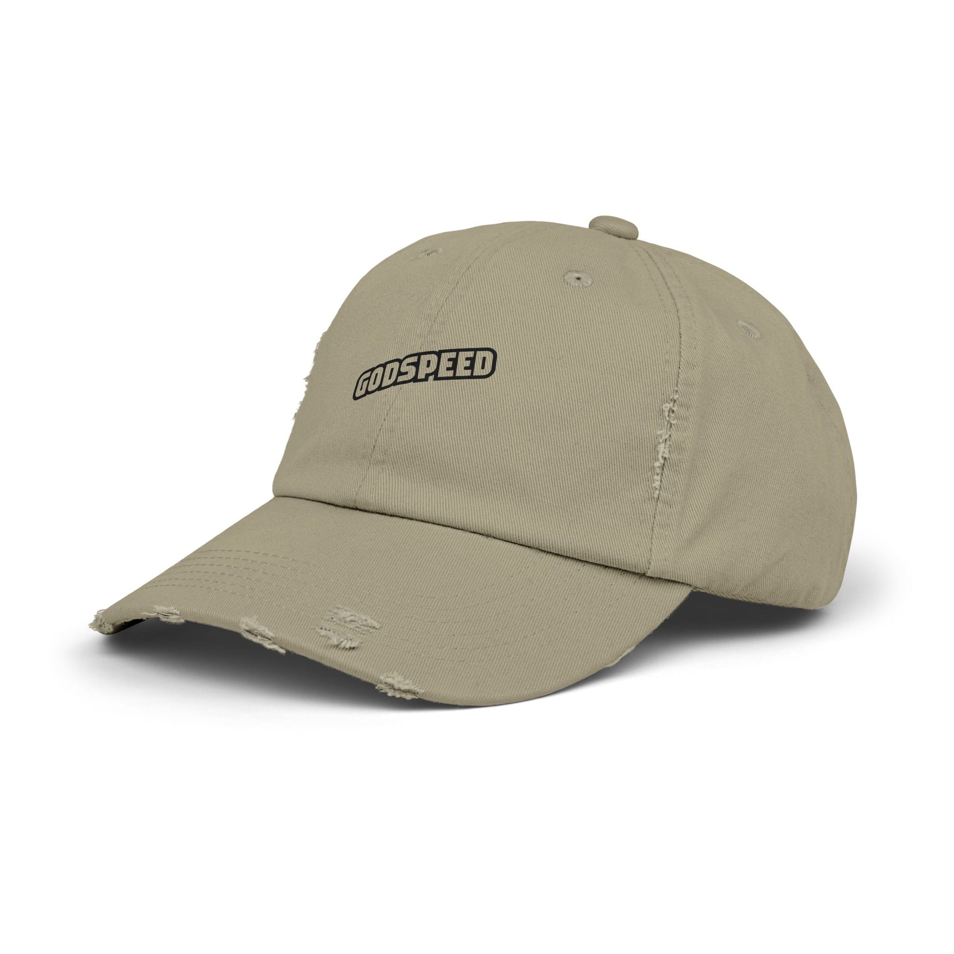 Godspeed Distressed Baseball Cap – Vintage Worn Dad Hat for Men & Women Hats Printify