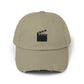 Distressed Black Baseball Cap — Vintage Ripped Dad Hat Hats Printify Light Olive One size