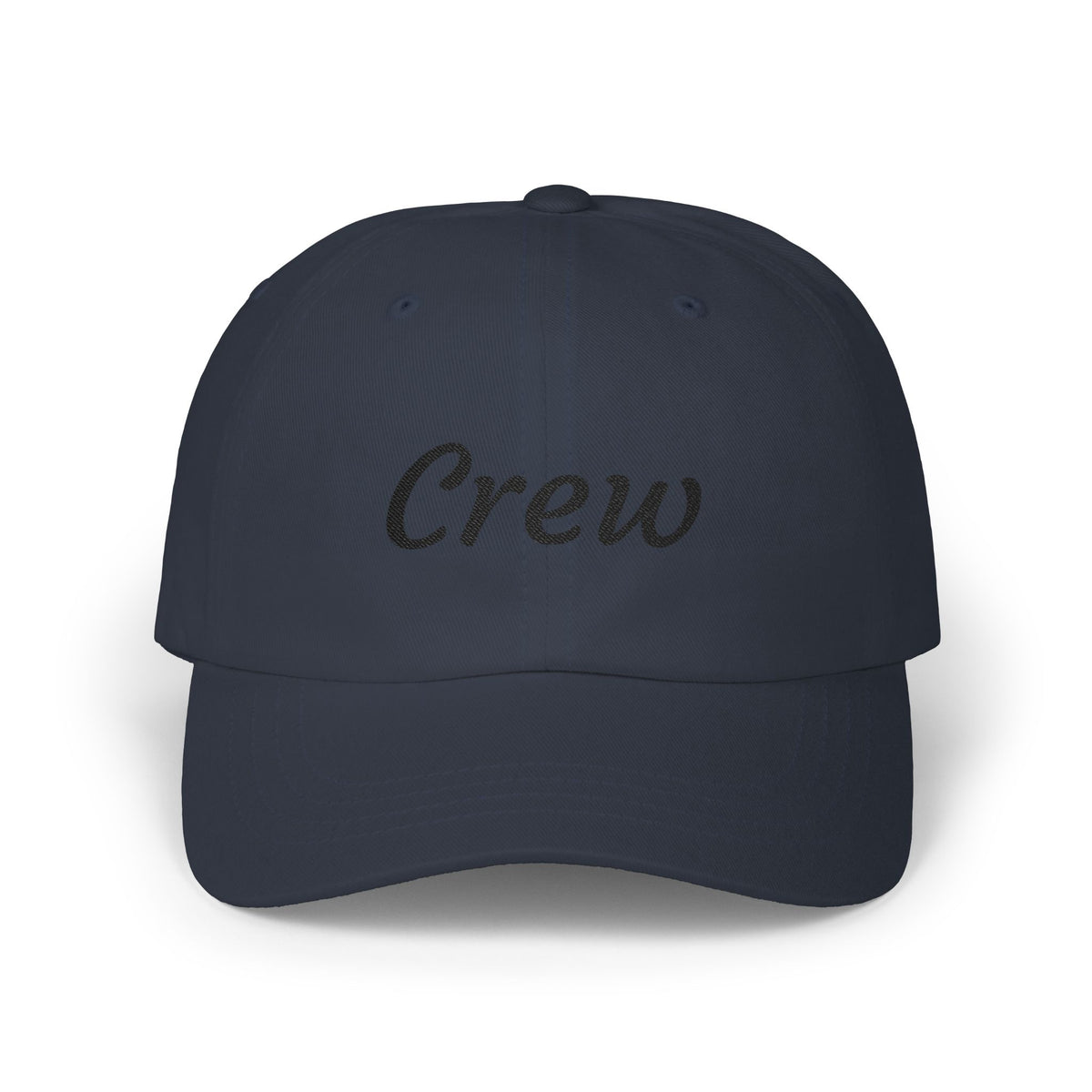 Crew Embroidered Dad Cap - Classic White Adjustable Baseball Hat Hats Printify Navy One size