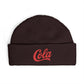 Cola Cuff Beanie — Retro Script Knit Hat Hats Printify One size Plum