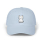 Cute Kitty Embroidered Dad Cap Hats Printify Light Blue One size