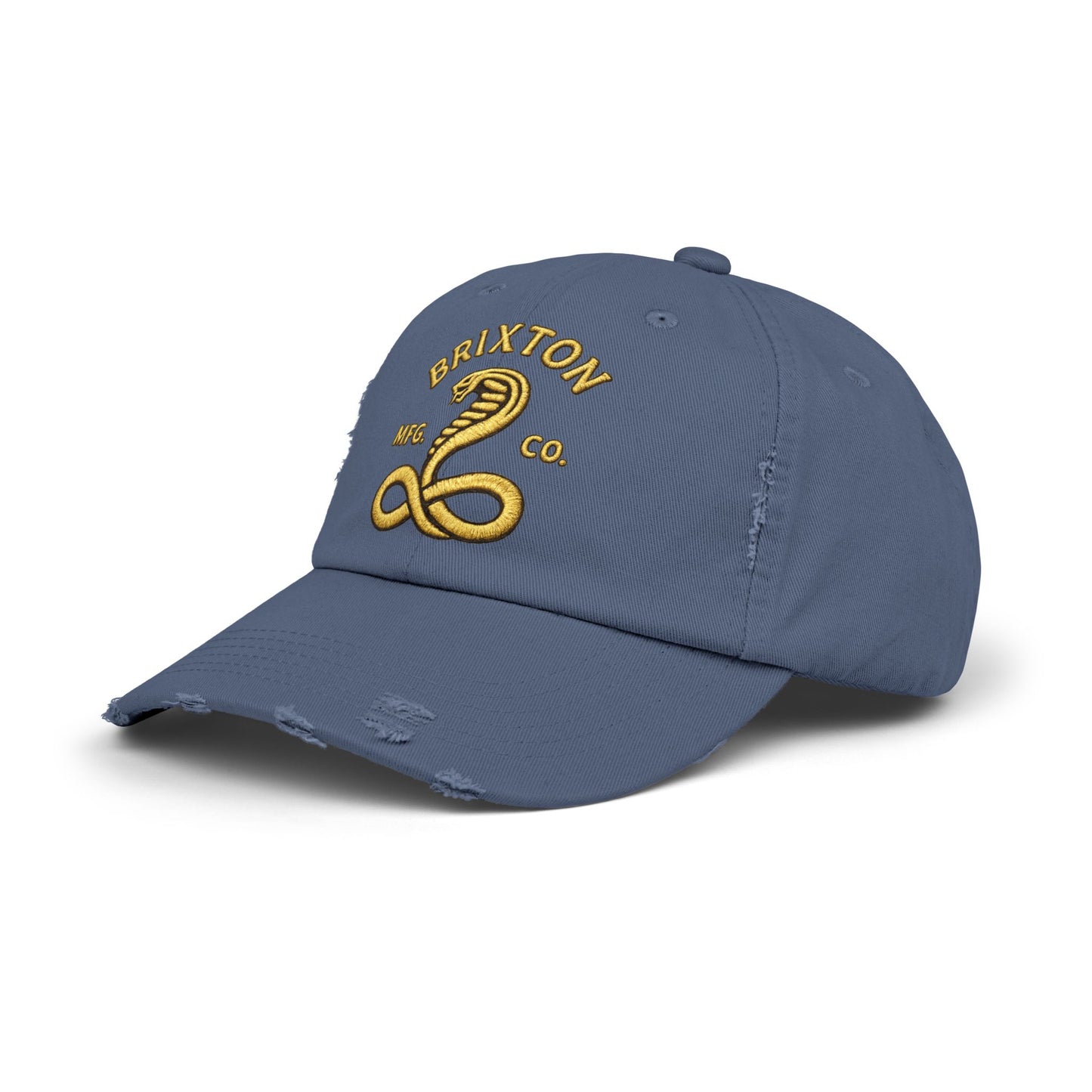 Distressed Brixton Cobra Cap — Vintage Embroidered Snake Hat Hats Printify