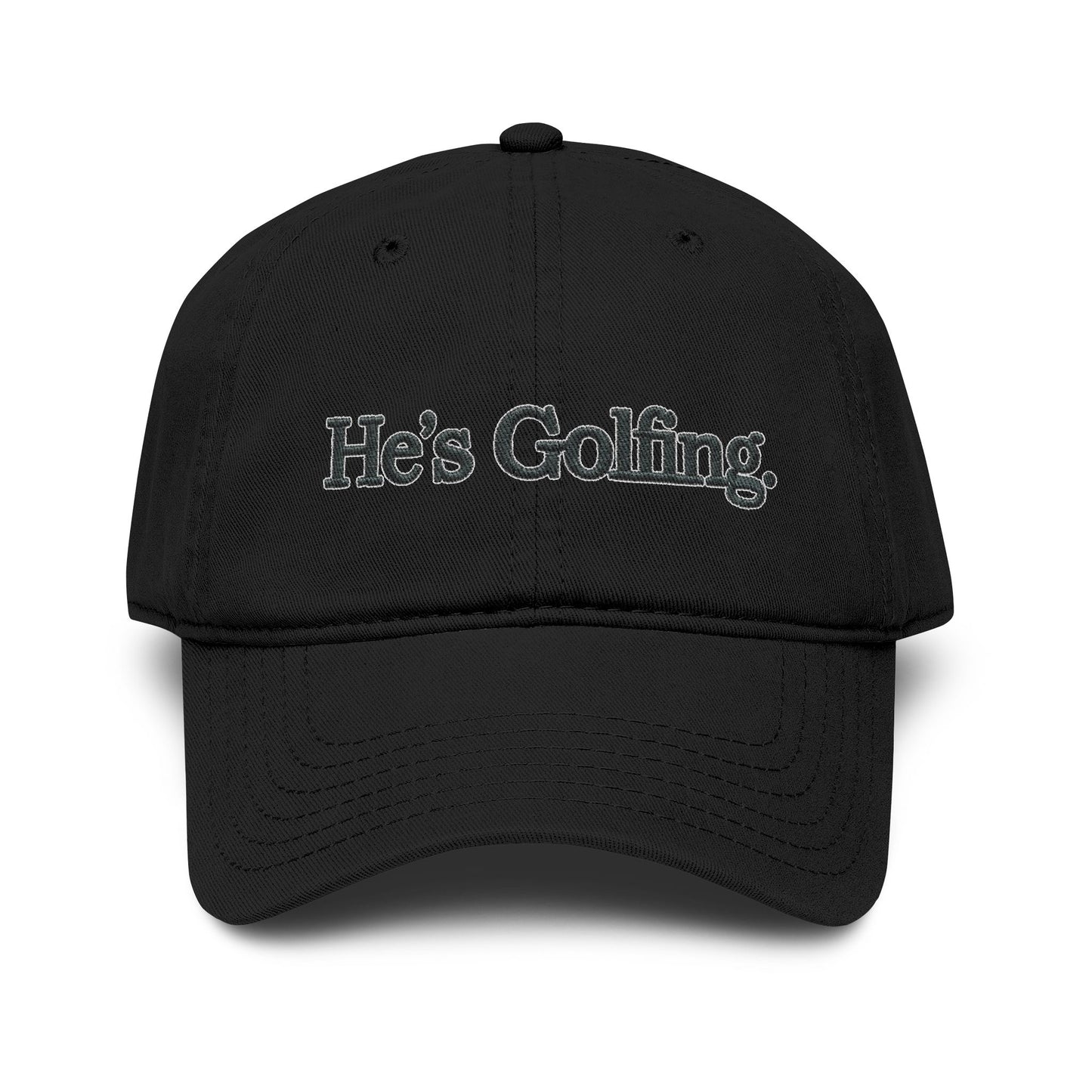 He's Golfing Washed Baseball Cap – Casual Golf Hat for Men