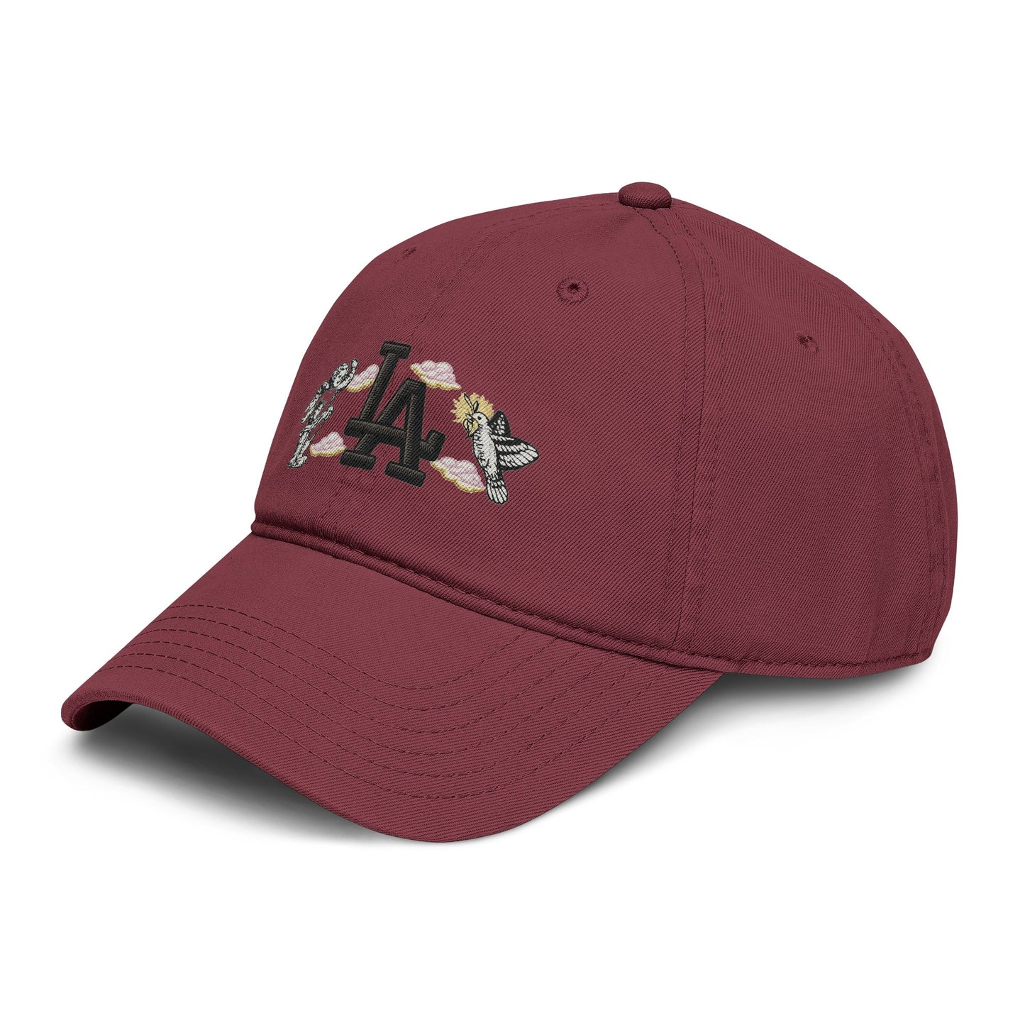 Washed Baseball Cap with LA Embroidered Astronauts