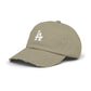 Distressed LA Baseball Cap — Vintage Black Dad Hat Hats Printify