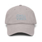 Chill Vibes Washed Baseball Cap Hats Printify One size Gray
