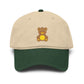 Embroidered Golden Teddy Baseball Cap Hats Printify One size Dark Green / Khaki