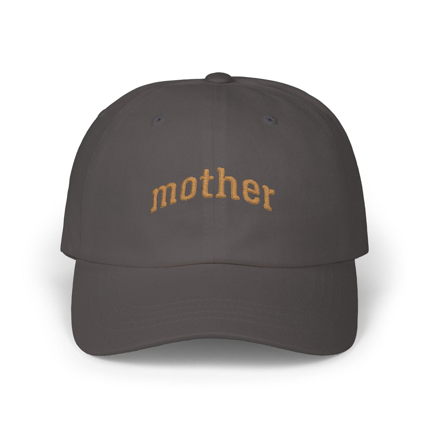 Mother Embroidered Dad Cap — Casual White Baseball Hat for Moms, Mother's Day Gift