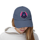 Samurai Skull Distressed Cap — Neon Retro Gamer Hat Hats Printify