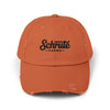 Schrute Farms Distressed Cap - Vintage Logo Baseball Hat Hats Printify Burnt Orange One size