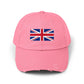 Distressed Union Jack Cap — British Flag Baseball Hat Hats Printify True Pink One size