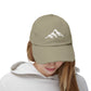Distressed Mountain Hat — Minimal White Peak Embroidered Cap