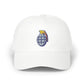 Grenade Embroidered Dad Cap — Military Inspired Retro Patch Hat Hats Printify White One size