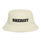 Shriff Bucket Hat — Retro Western Brown Cotton Sun Hat Hats Printify