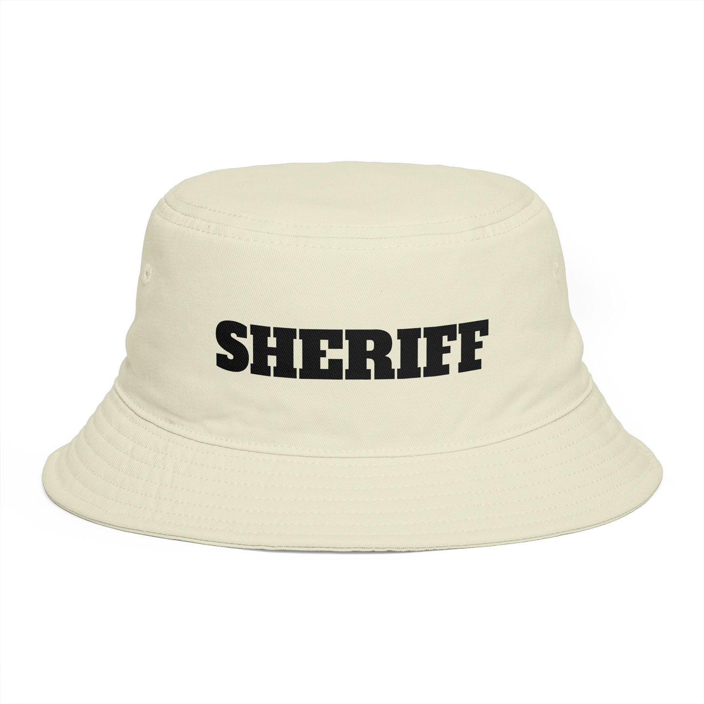 Shriff Bucket Hat — Retro Western Brown Cotton Sun Hat Hats Printify