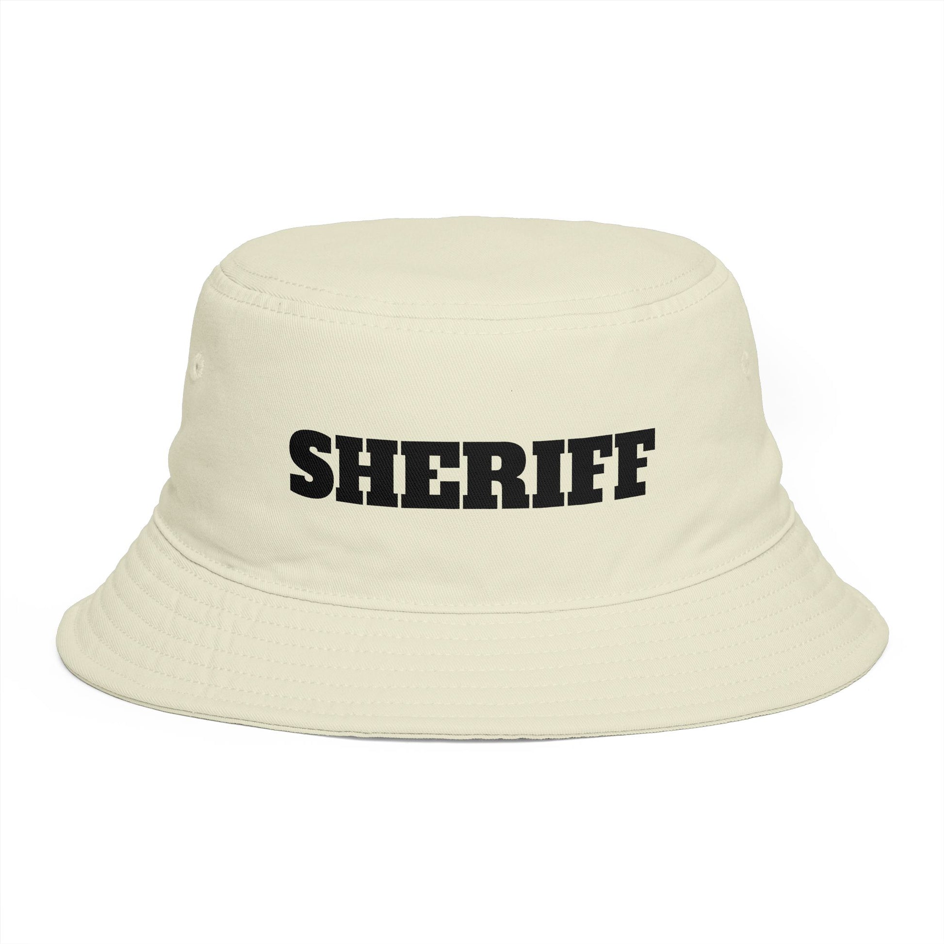 Shriff Bucket Hat — Retro Western Brown Cotton Sun Hat Hats Printify