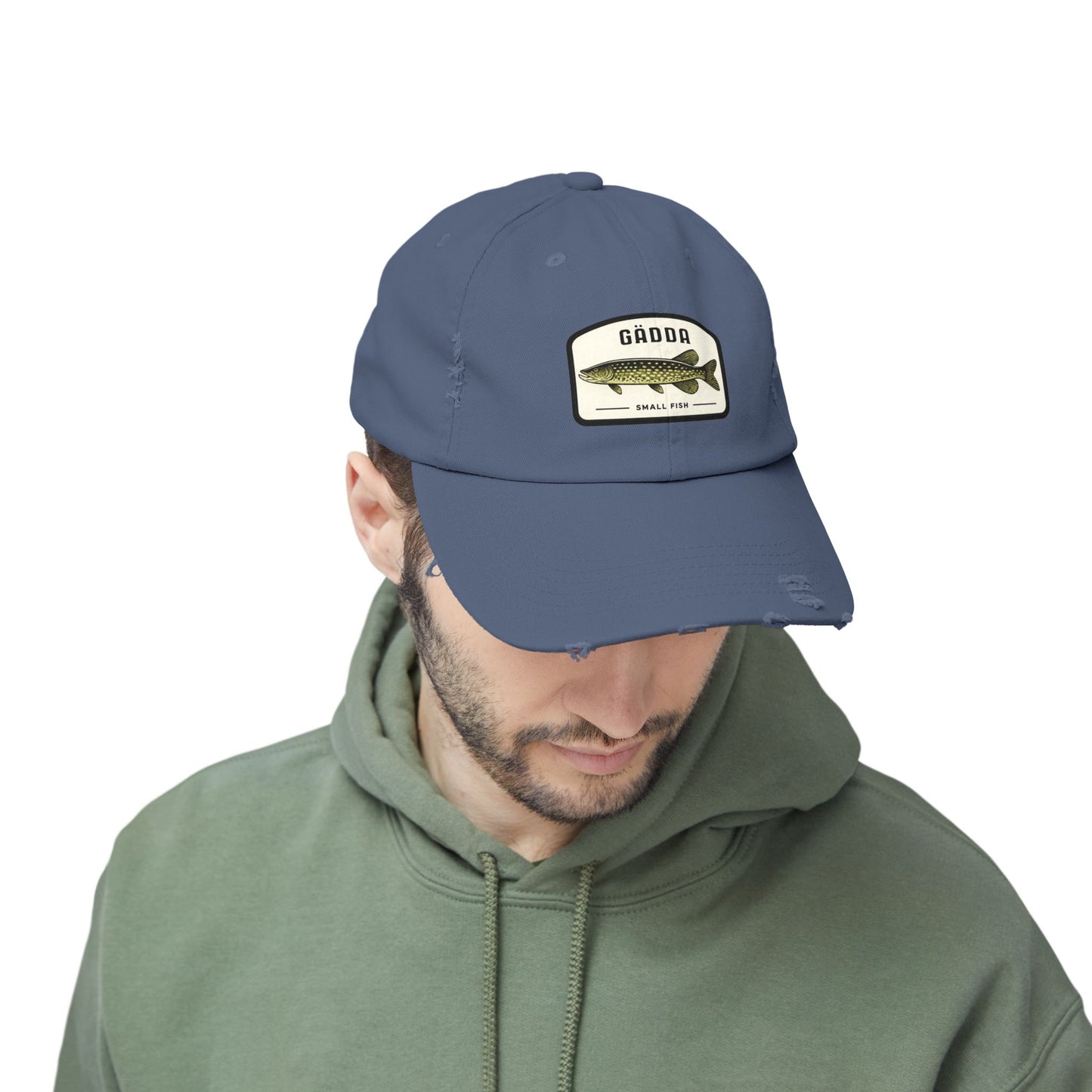 Fishing Hat – 'Gädda' Pike Patch Distressed Cap