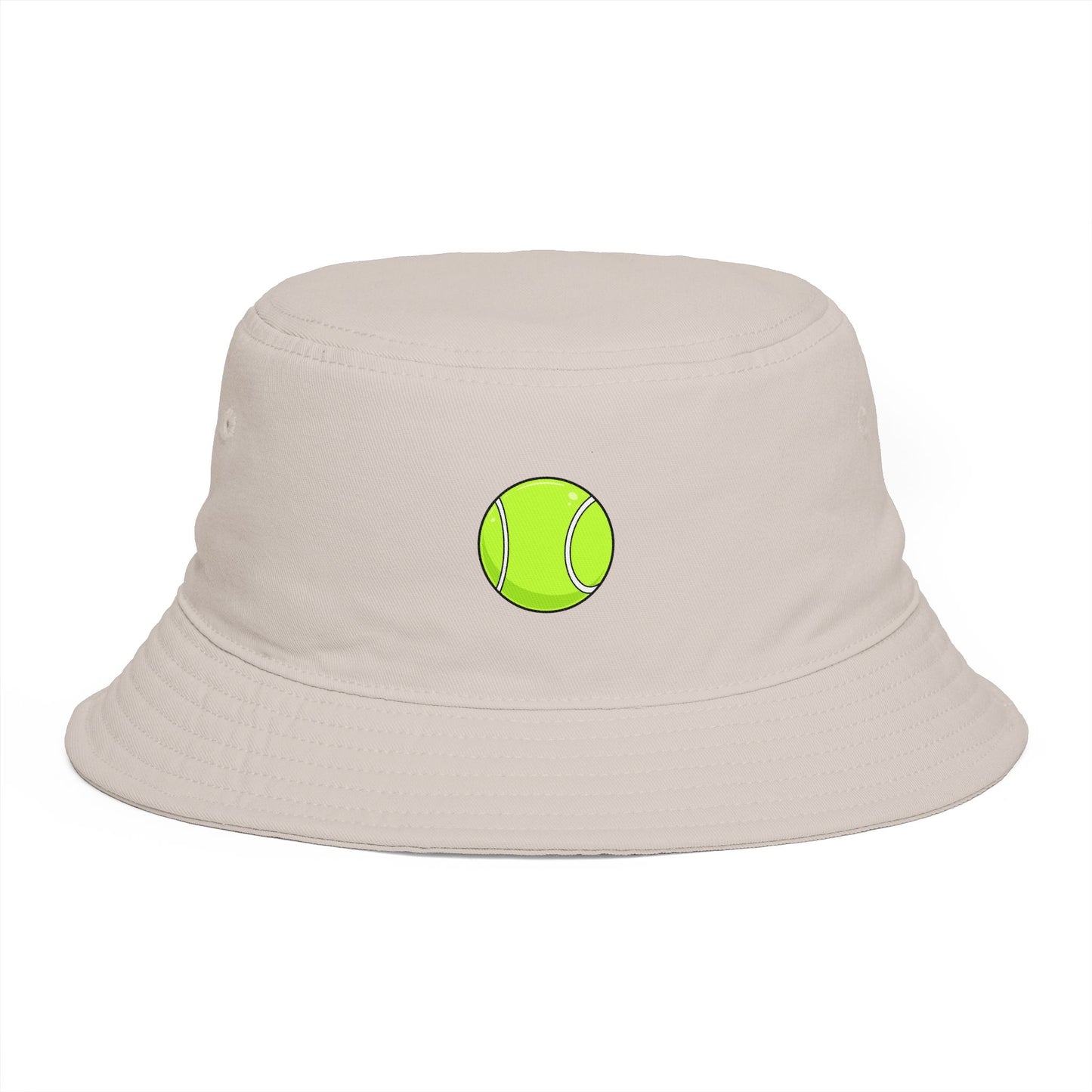 Tennis Ball Brown Bucket Hat — Retro Sport Casual Sun Hat Hats Printify One size Bone