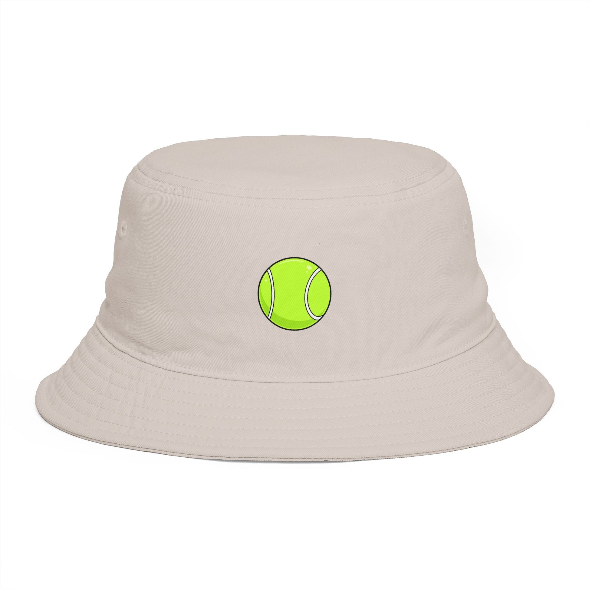 Tennis Ball Brown Bucket Hat — Retro Sport Casual Sun Hat Hats Printify One size Bone