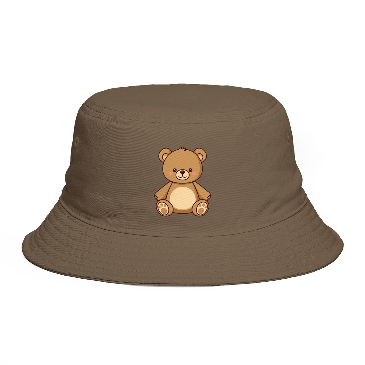 Teddy Bear Bucket Hat — Cute Brown Plush Toy Graphic Sun Hat Hats Printify