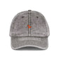 Vintage Embroidered Cap — Retro Washed Baseball Hat with Tiny Fox Patch Hats Printify One size Charcoal Grey