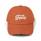 Texas Distressed Baseball Cap — Vintage Script Embroidered Hat Hats Printify