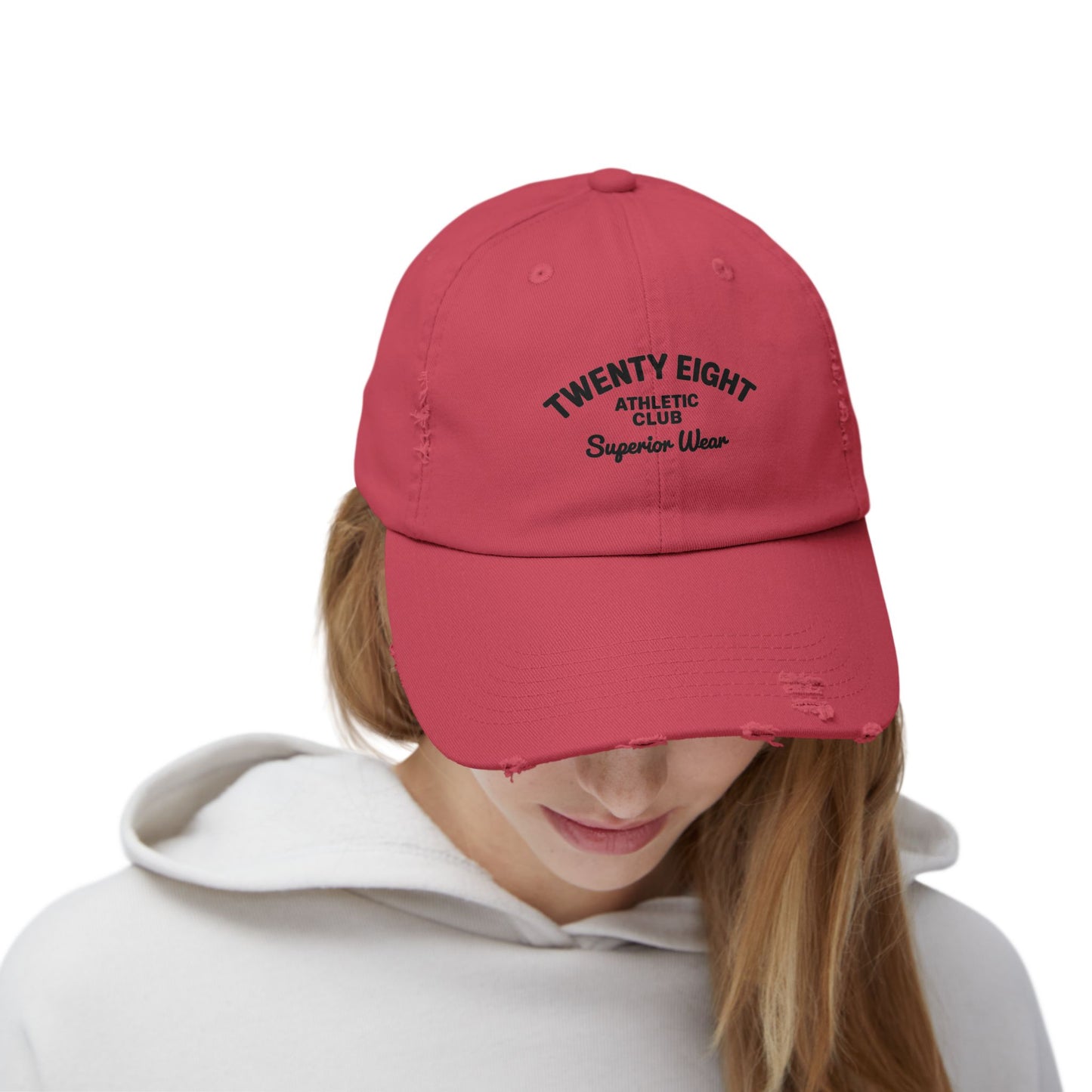 Distressed Baseball Cap — "Twenty Eight" Vintage Embroidered Dad Hat