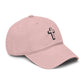 Embroidered Cross Baseball Cap — Washed Cotton Christian Hat