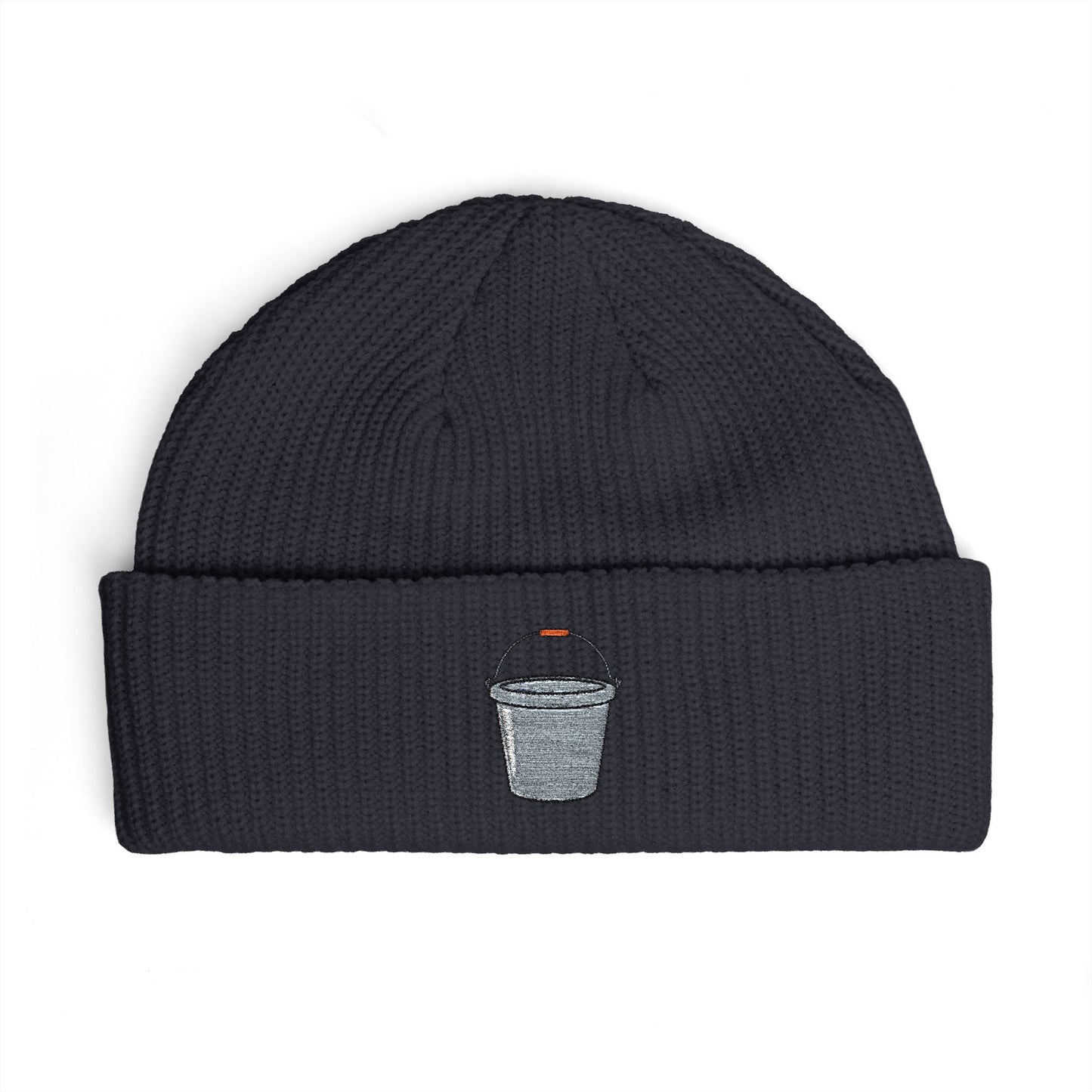 Embroidered Trash Can Cuff Beanie Hats Printify One size Navy