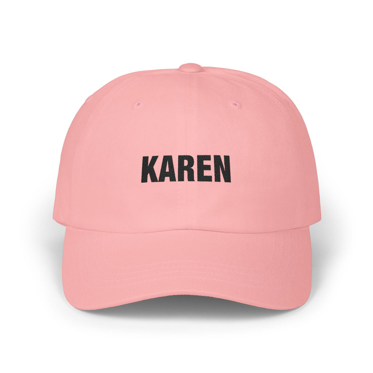 Karen Embroidered Dad Cap — Funny Personalized Name Baseball Hat Hats Printify Pink One size