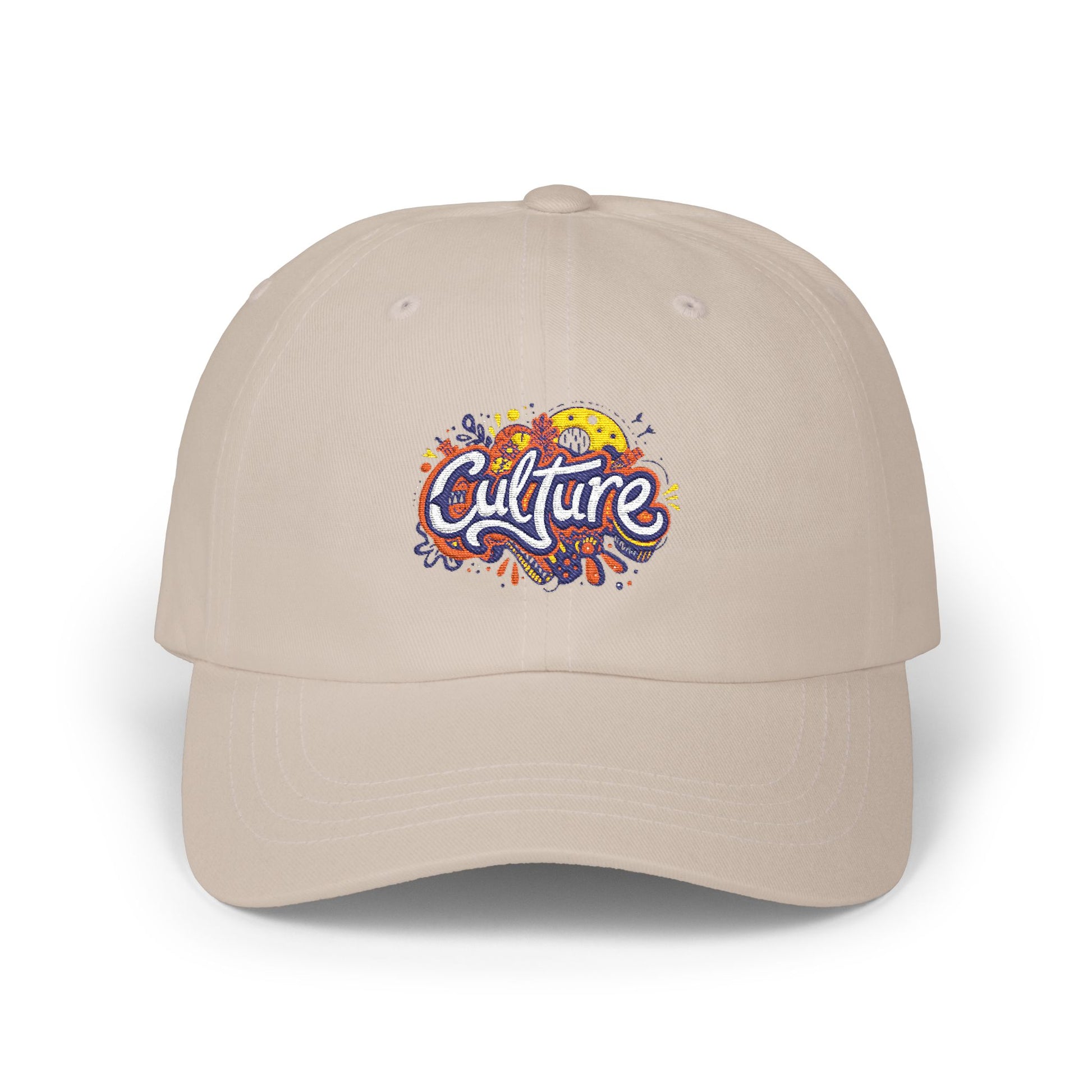 Classic Dad Cap — 'Culture' Colorful Graffiti Embroidered Baseball Hat Hats Printify Stone One size