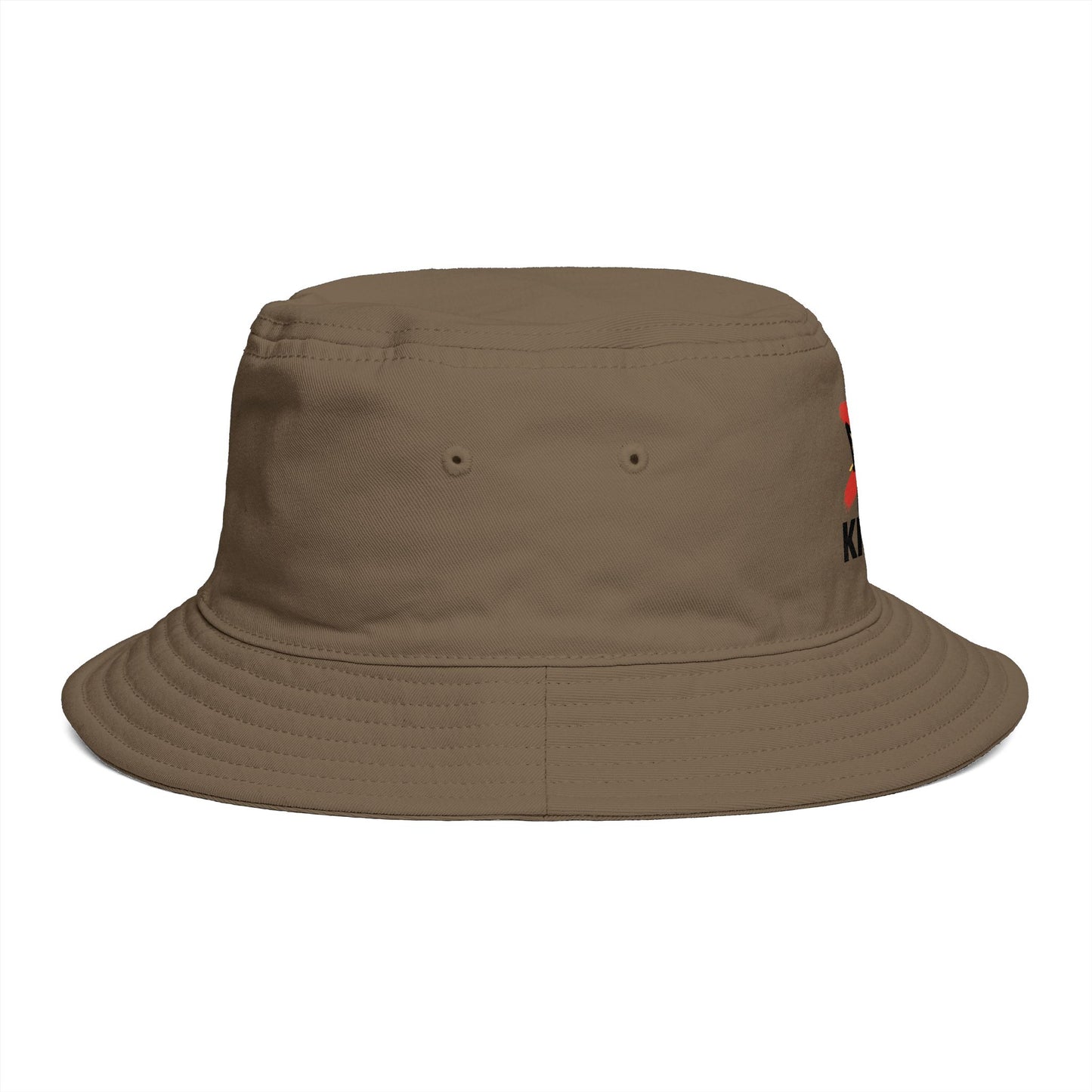 No Kings Bucket Hat — Rebellious Crown Graphic Cotton Bucket Hat