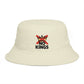 No Kings Bucket Hat — Rebellious Crown Graphic Cotton Bucket Hat Hats Printify