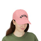Dad Cap – 'DRUNK' Arch Embroidered White Baseball Hat