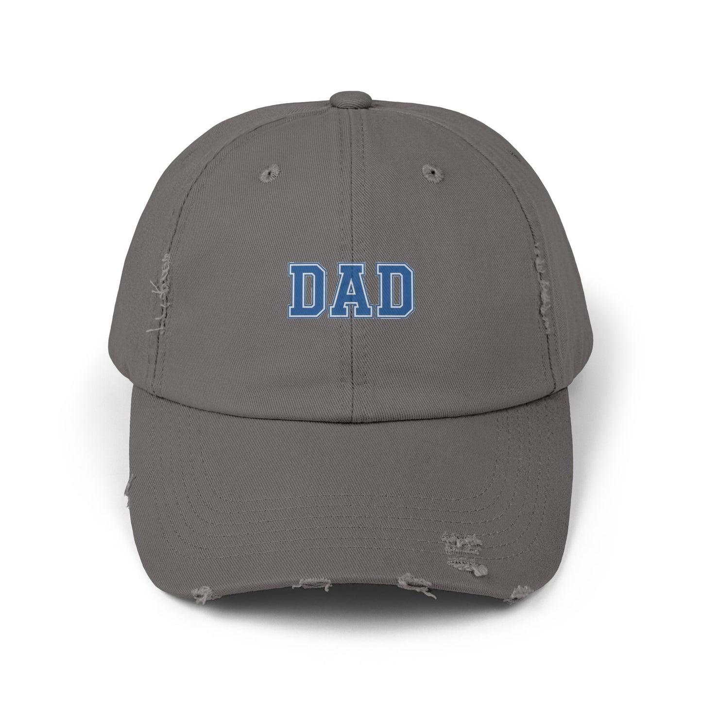 Distressed 'DAD' Baseball Cap - Vintage Dad Hat, Father's Day Gift Hats Printify Nickel One size