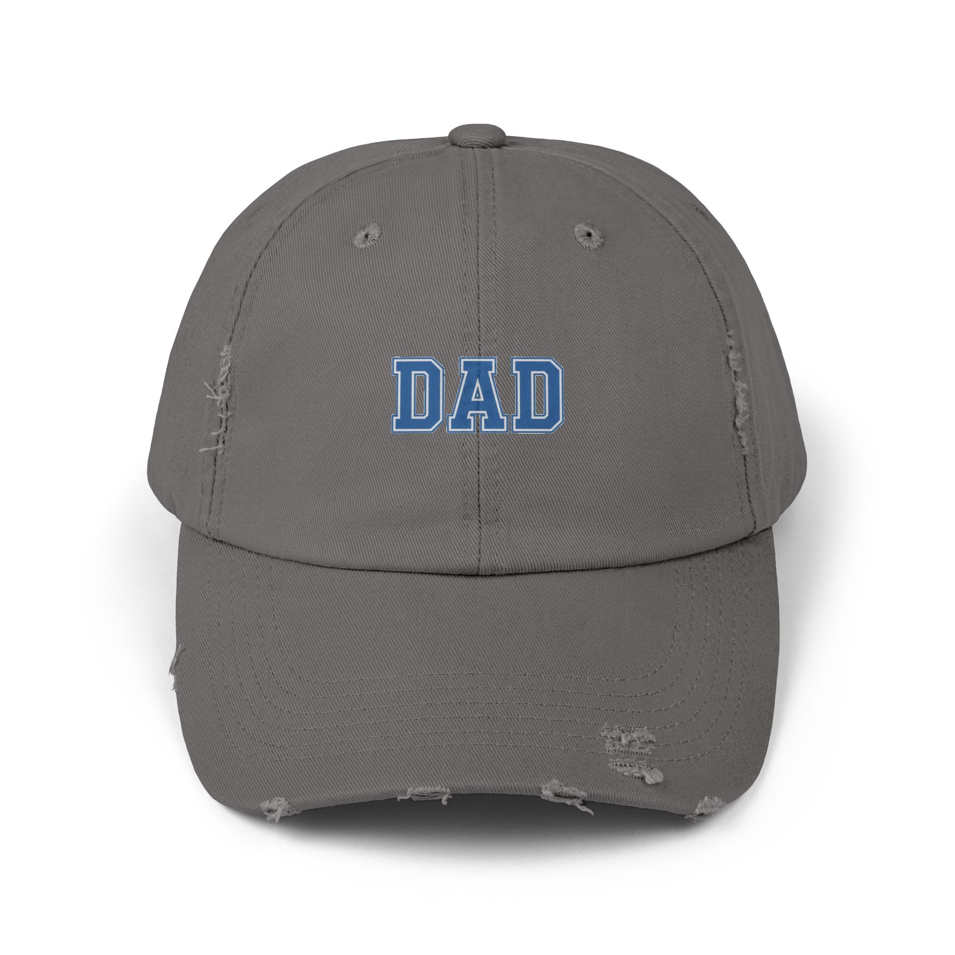 Distressed 'DAD' Baseball Cap - Vintage Dad Hat, Father's Day Gift Hats Printify Nickel One size
