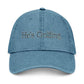 He's Golfing Denim Embroidered Hat — Casual Golf Cap for Him