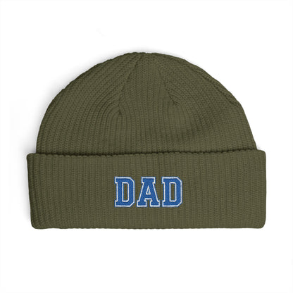 Dad Cuff Beanie — Embroidered Varsity Logo Knit Hat for Fathers, Gift for Dad Hats Printify One size Army