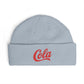 Cola Cuff Beanie — Retro Script Knit Hat Hats Printify One size Powder