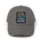 Distressed Samurai Dragon Cap — Vintage Retro Japanese Dragon Baseball Hat Hats Printify Nickel One size