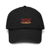 Embroidered "Jew" Challah Bread Washed Baseball Cap Hats Printify One size Black