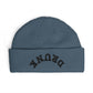 Cuff Beanie — 'DRUNK' Embroidered Cuffed Knit Hat (Streetwear Winter Beanie)