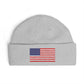 American Flag Cuff Beanie – Embroidered USA Knit Hat Hats Printify One size Athletic Heather