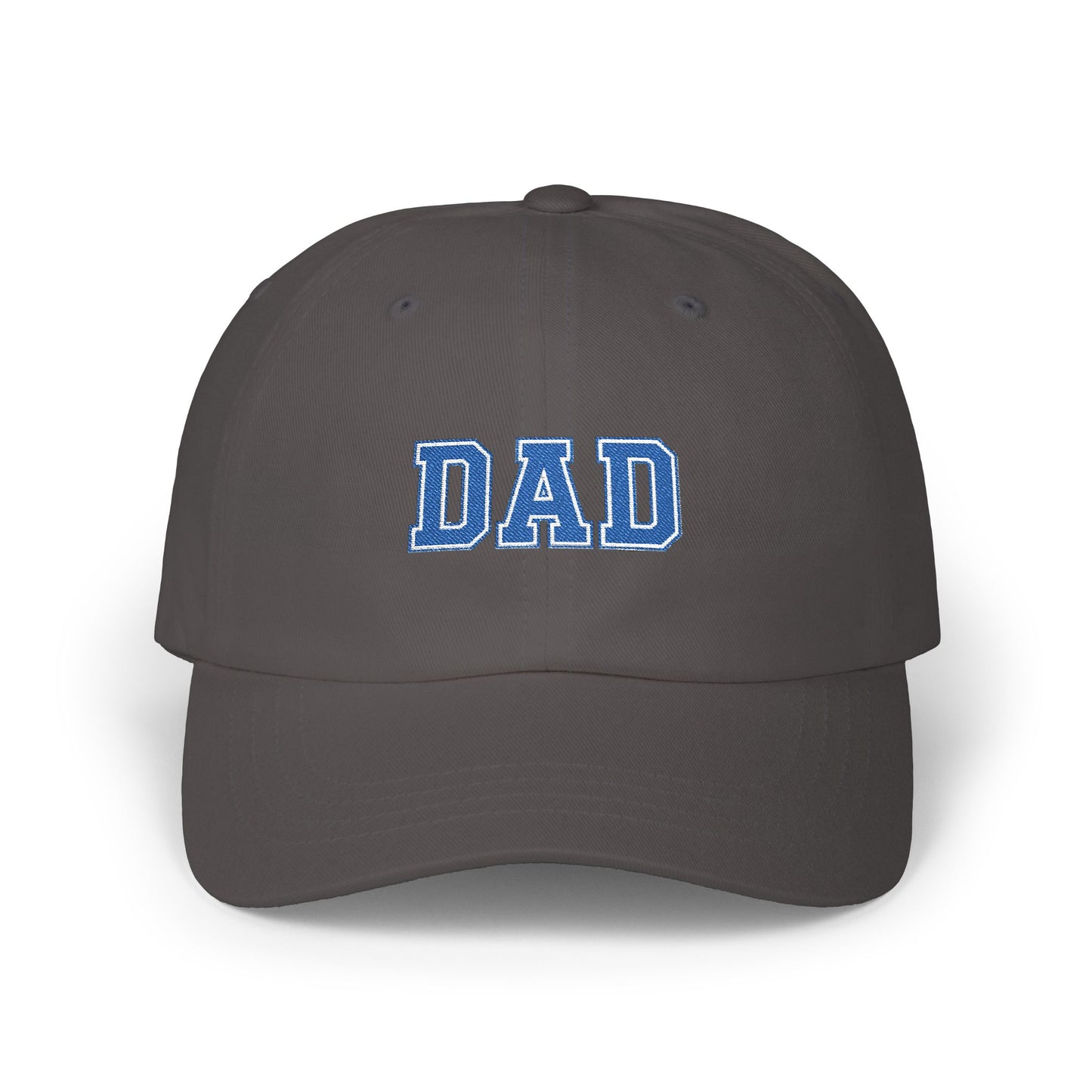 DAD Embroidered Classic Dad Cap – Vintage Varsity Baseball Hat for Fathers Hats Printify Dark Grey One size