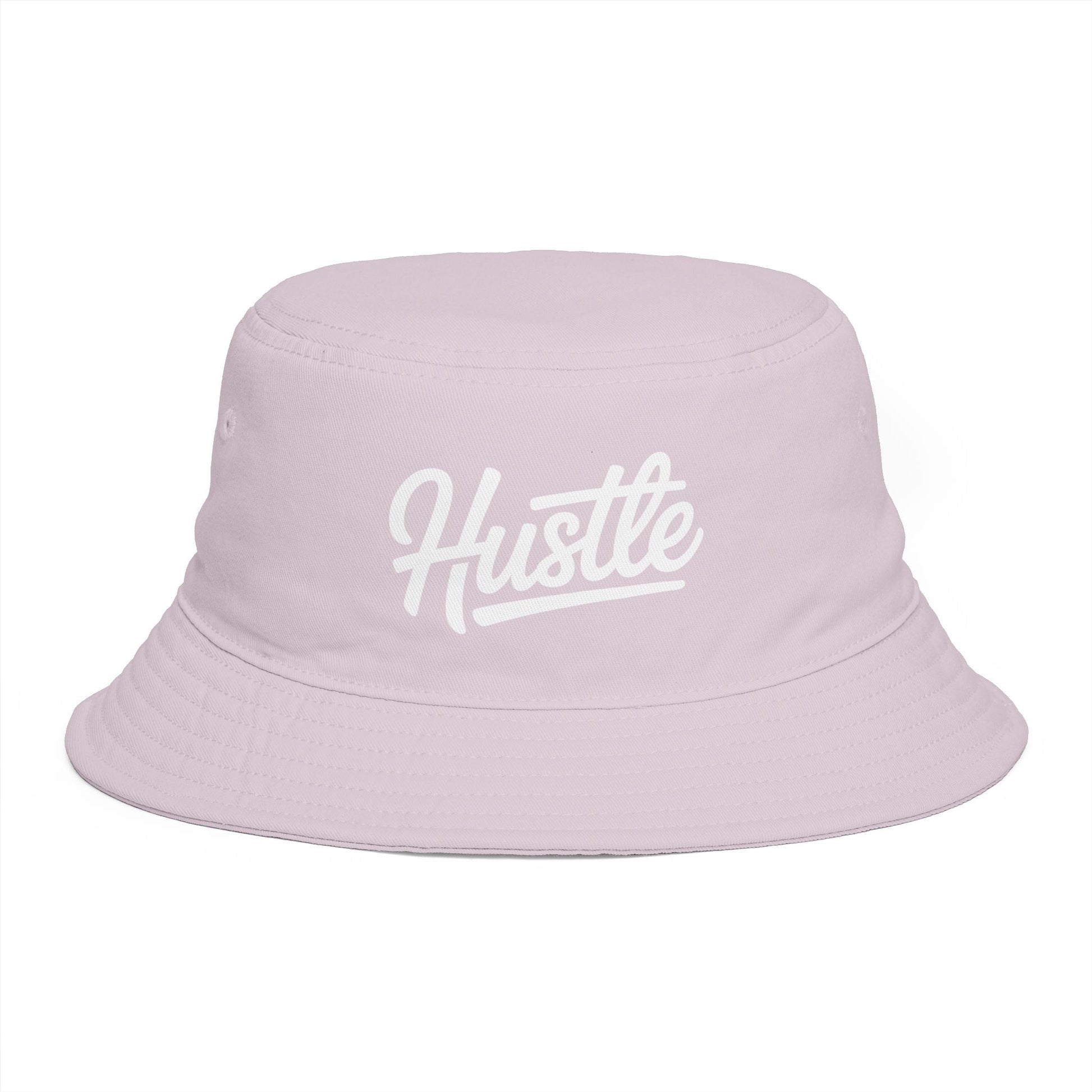 Hustle Embroidered Bucket Hat — Retro Script Streetwear Cap Hats Printify One size Orchid