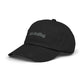 He's Goin' Distressed Dad Hat — Vintage Black Embroidered Cap